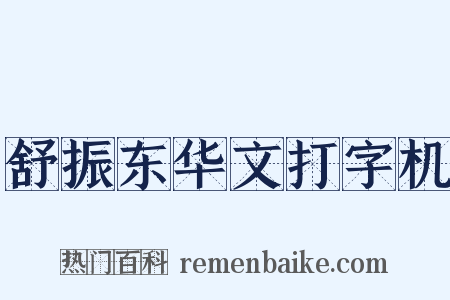 舒振东华文打字机是什么意思的图片